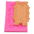 D-0189 Mirror frame Fondont turning silica gel mold photo frame decoration mold cake decoration DIY chocolate baking utensils