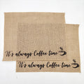 Heating Protective Jute Table Cover Natural Jute Place Mats