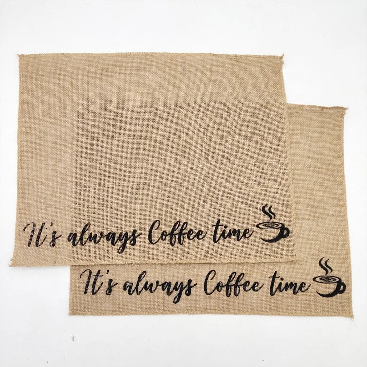 Heating Protective Jute Table Cover Natural Jute Place Mats