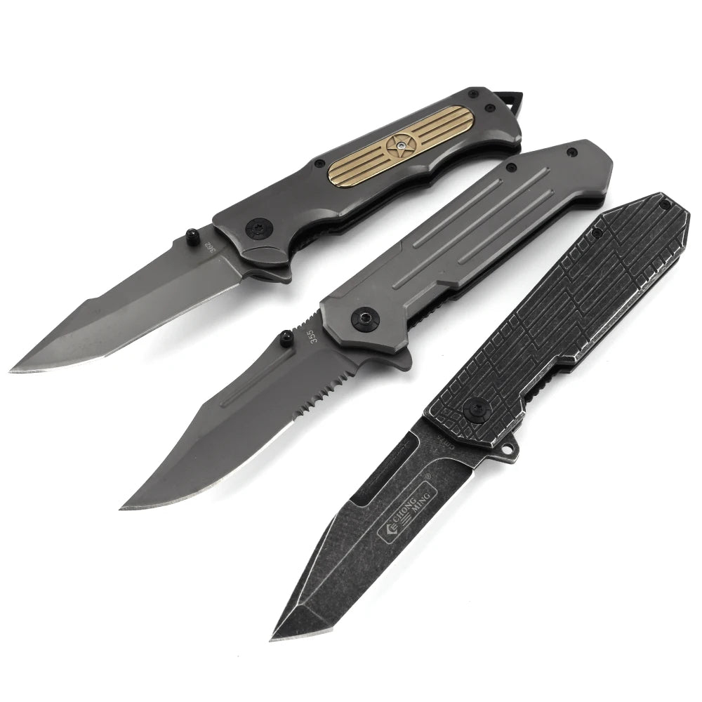3 Styles Camping Outdoor Pocket Making Handmade Folding Stainless Steel Us Knife for Sale