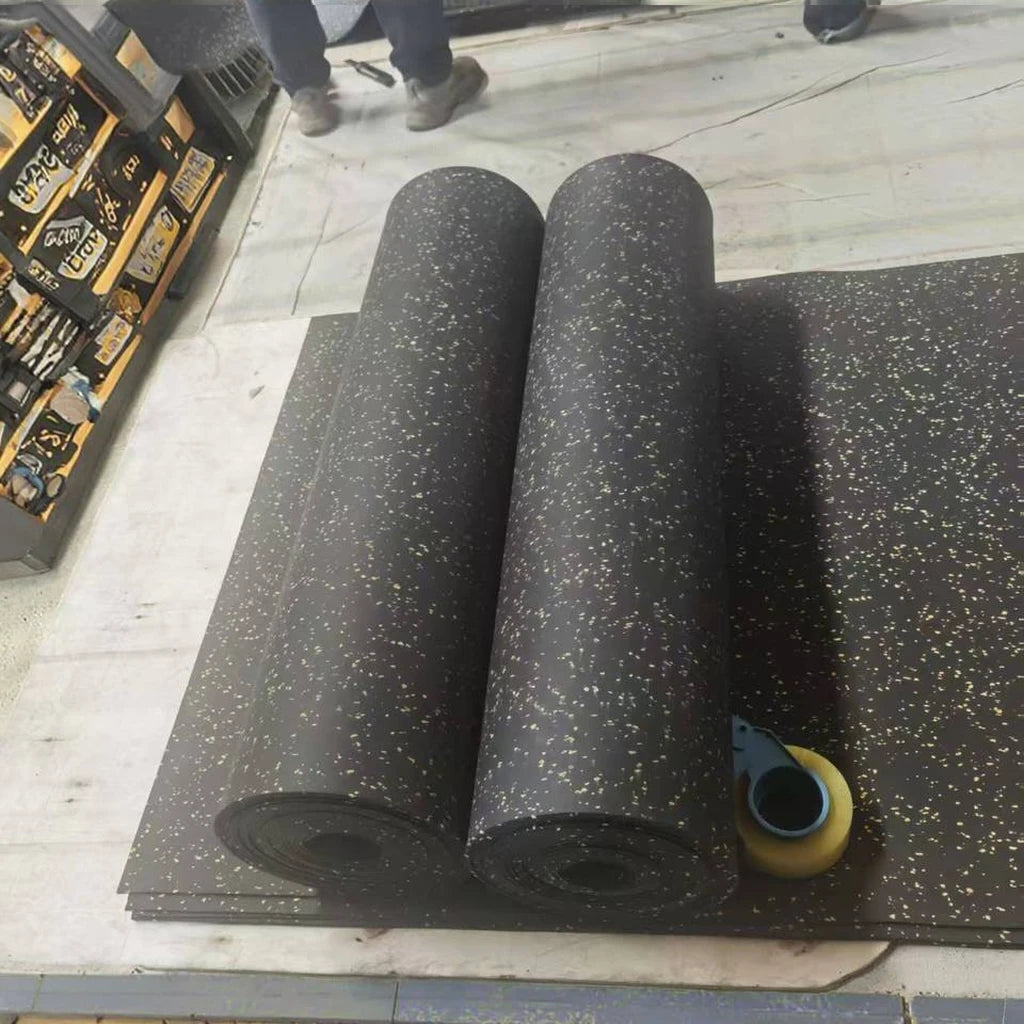 High Elasticity Gym Rubber Coil Flooring for Significantly Shock Absorption Effect