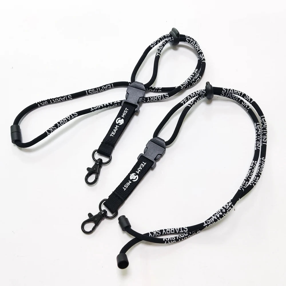Custom Logo Printed Silk Screen Printed Woven Polyester Fashionable Breakaway Card Holder ID Card Holder Neck Lanyard Silicon