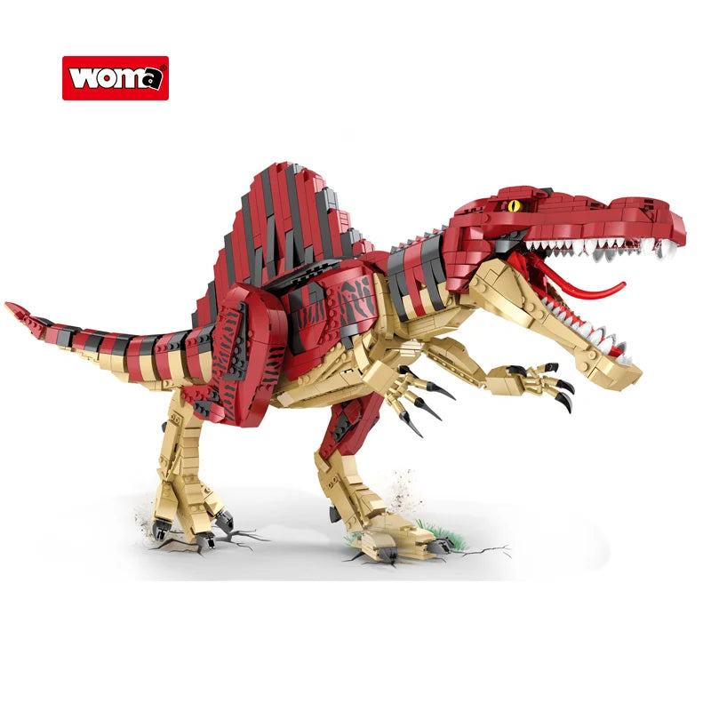 Woma Toys C0449 2005pcs Assembly Spinosaures Dinosaur Plastic ABS Building Block Brick Toy Set for Boy