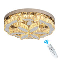 Customizable Factory Stainless Steel LED Lighting Lamp 3 Color Changing Crystal Ceiling Light