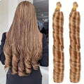 Synthetic Loose Wave Braiding Hair Extensions Stretched French Curl Hair Bulk With Curly Ends Braids Spiral Curls Crochet Hair