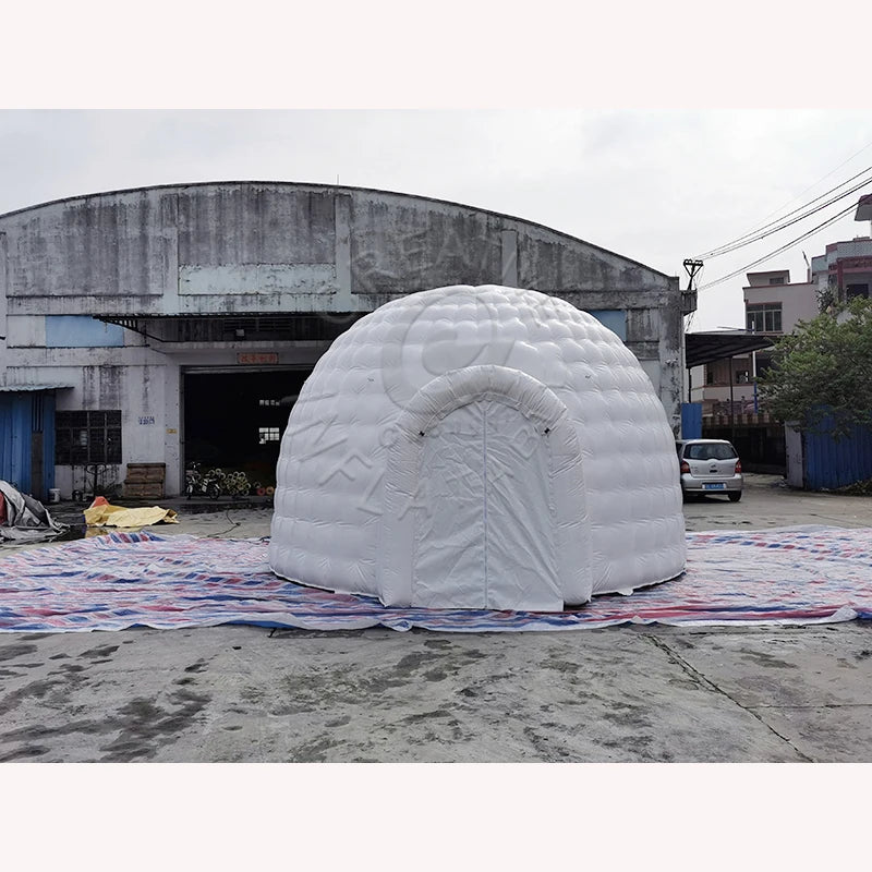 Hot Inflatable Igloo Dome Tent 0.55-0.9mm PVC Material Customizable Size Color Wind-Resistant 2-Year Warranty for Outdoor