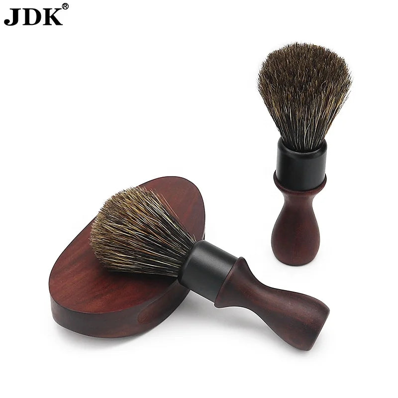 Natural Boar Bristle Beard Brush with Wood Handle Wet Shave Safety Razor for Face for Hair Salon Use