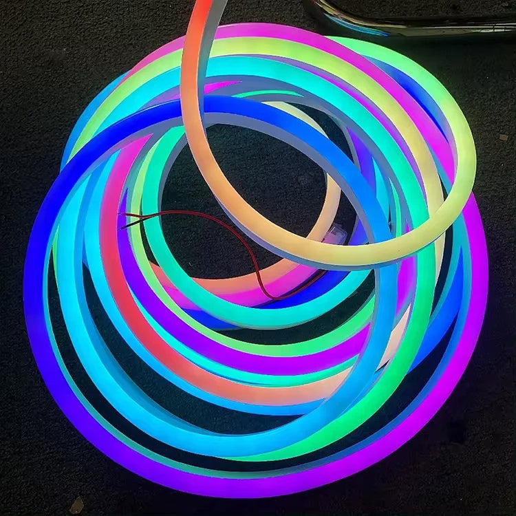 RGB Neon Light 6*12mm Side Emitting Bendable Neon Light Strip SMD 3838 120LEDs/m RGB Changing Color 5m/roll Flex Led Neon Light