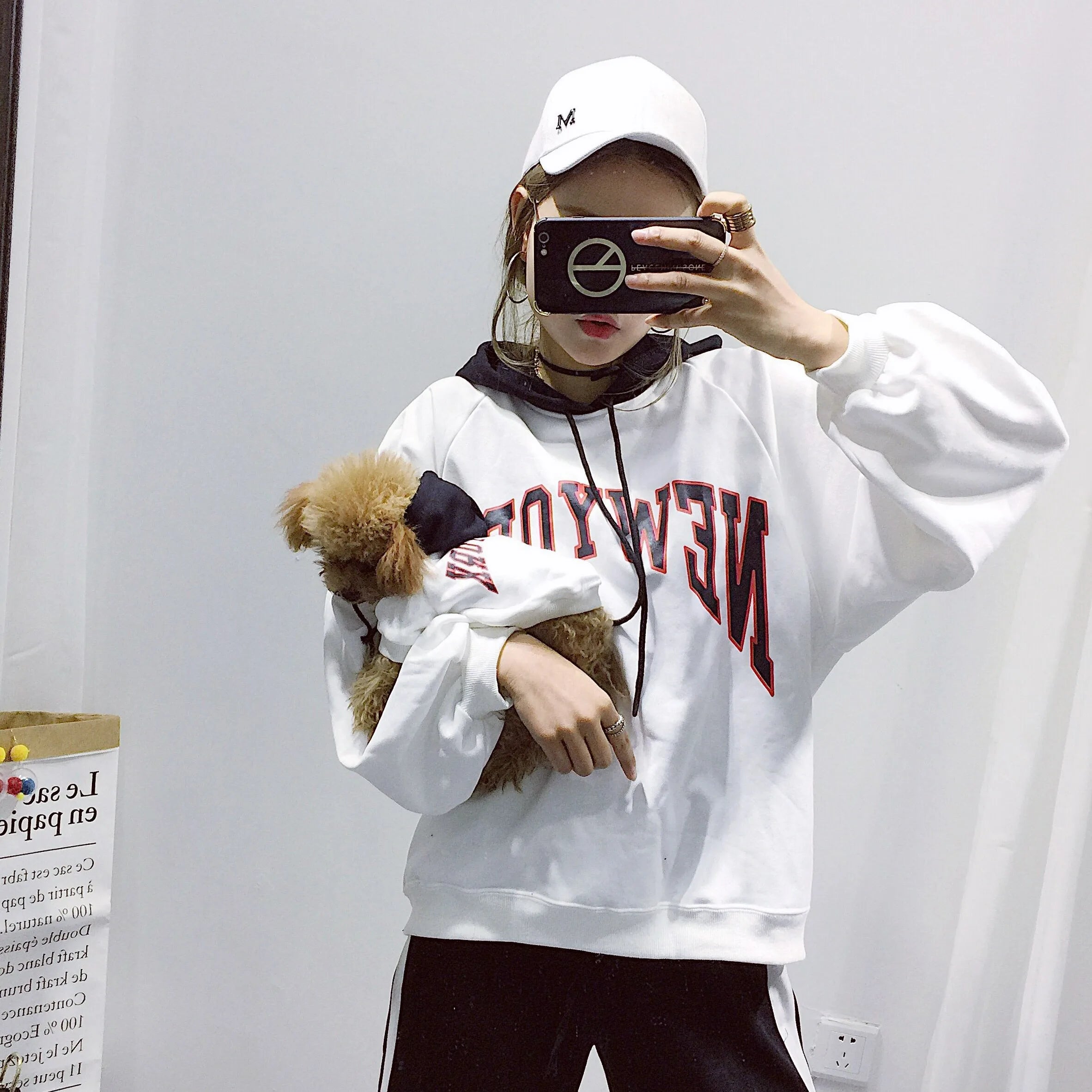 Wholesale NEW YORK Dog and Owner Matching Clothes Hoodies Set