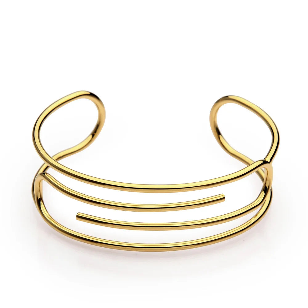 Trendy Paperclip Cuff Bracelet Copper Brass Custom Cuff Bracelet Luxury Nail Open Cuff Bangle Bangles Pulseiras for Woman