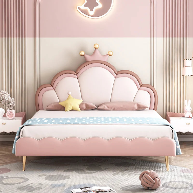 Modern Simple Cream Wind Suspension Bed Lights for Children & Adults Luxury Double Master Bedroom Bed Comfortable Wood Material