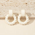 Tongxin New French Acrylic Twist Braided Earrings Knot Personality Exaggerated Fashion Earrings for Women