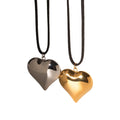 J&D Stainless Steel 18k Gold Plated Heart Shape Necklace Jewelry Chain Set Fashion Jewelry