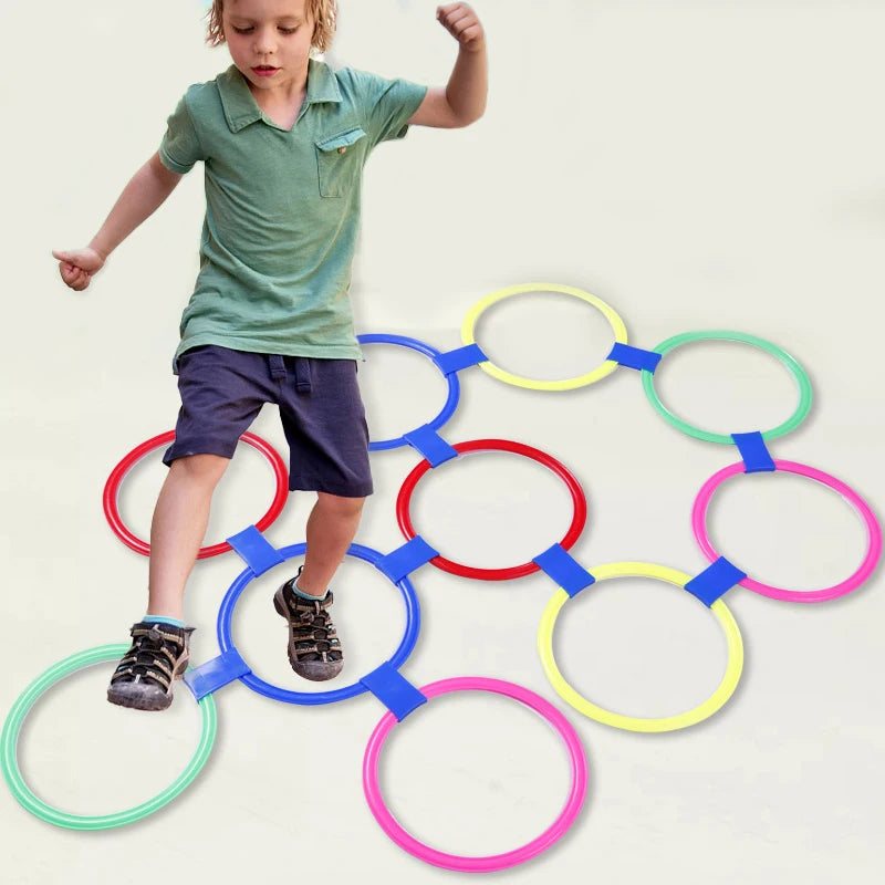 Outdoor Activities Sport Kids Jumping Toys Triangle Square Hop Numbers House Play Hopscotch Ring Game