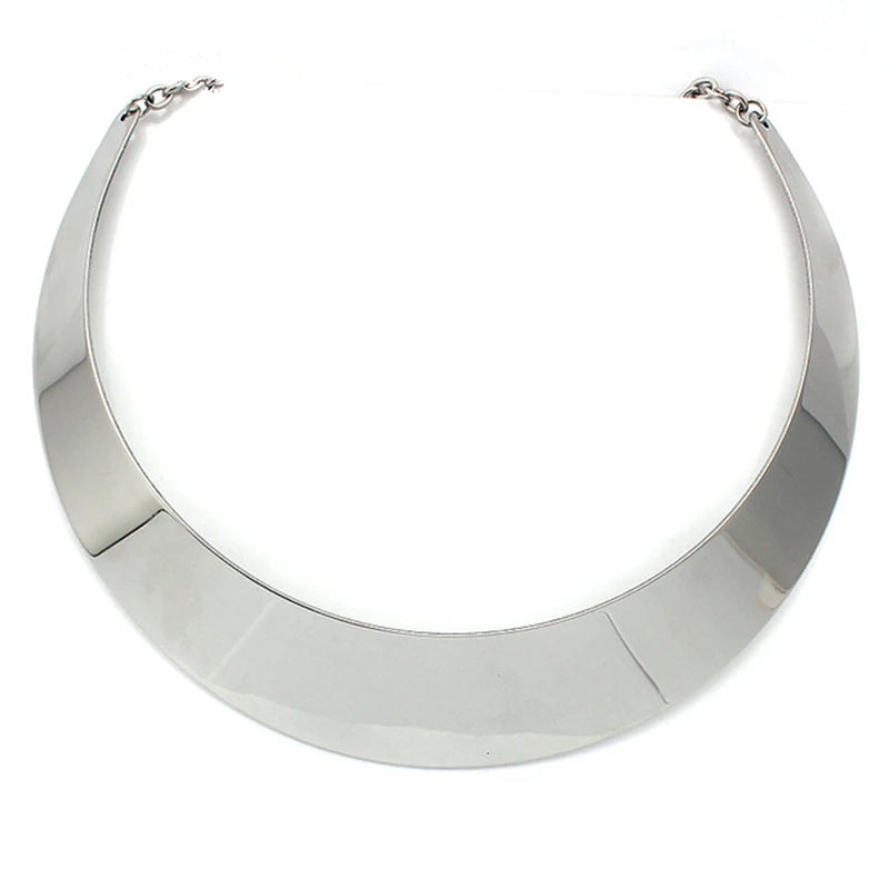 New Arrival Fashion Necklaces Pendants Silver/Gold Color 316L Stainless Steel Choker Women Men Jewelry Collier Necklace