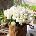 O-X0107 Cheap Price Artificial Tulip Flower Bouquet Real Touch PU Mini Tulips Fake Flowers Wedding Birthday Party Decoration