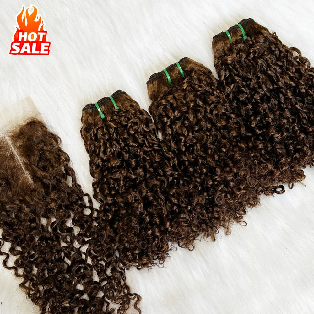 SDD Wholesale Pixie Curl Hair Bundle Super Double Drawn Fumi Virgin Cuticle Aligned Human Hair Extension