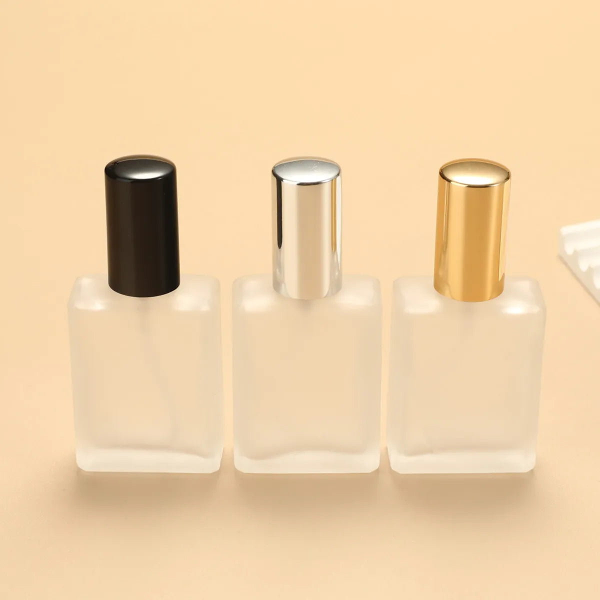 MUB 15ML Perfume Flat  Frosted Glass Bottle Aluminum Spray Bottle