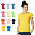LS Wholesale Pure Cotton Women's Summer Knitted Slim Fit Short Sleeve Casual Fashion T-shirt Solid Color