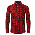 Ready to Ship Checks Spring Custom Wholesale Oversize Men Flannel Shirt Long Sleeve Plaid Shirt
