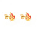2023 Hot Ins 925 Silver Jewelry European American Enamel Drip Oil Red Flame Fire Stud Earrings Fine Jewelry