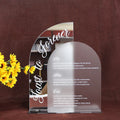 Silver Mirror Acrylic and Frosted Acrylic bar Drinks Menu for Party Wedding Event Menu Signs