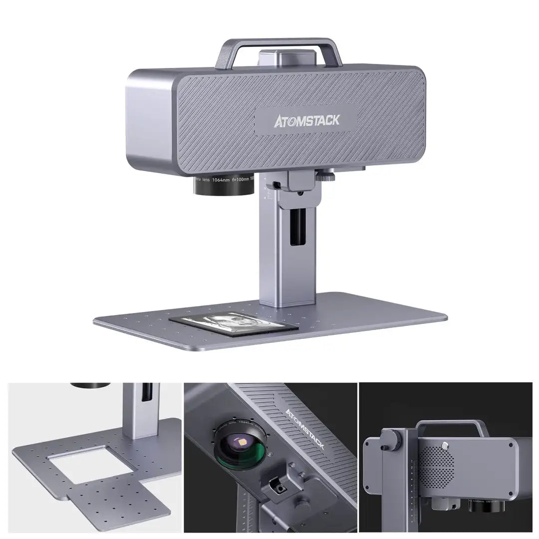 ATOMSTACK Fiber Desktop Handheld 2-in-1 Laser Marking Machine Portable Laser Printer for Metal Plastic Gold Silver Jewelry