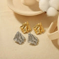 Luxury Irregular Geometry Square Shaped Drop Earrings Stainless Steel 18k Gold Plated Fashion Hot New Statement Jewelry