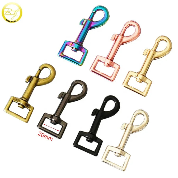 DIY Swivel Snap Hook Luxury Trendy Zinc Alloy Lobster Clasps for Hiking Camping Carabiner Pet Chain Accessories Safety Feature