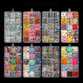 3D Luxury Cherry Heart Mini Acrylic Nail Charm Wholesale 3D Flower Metal Decorations for Acrylic Nails