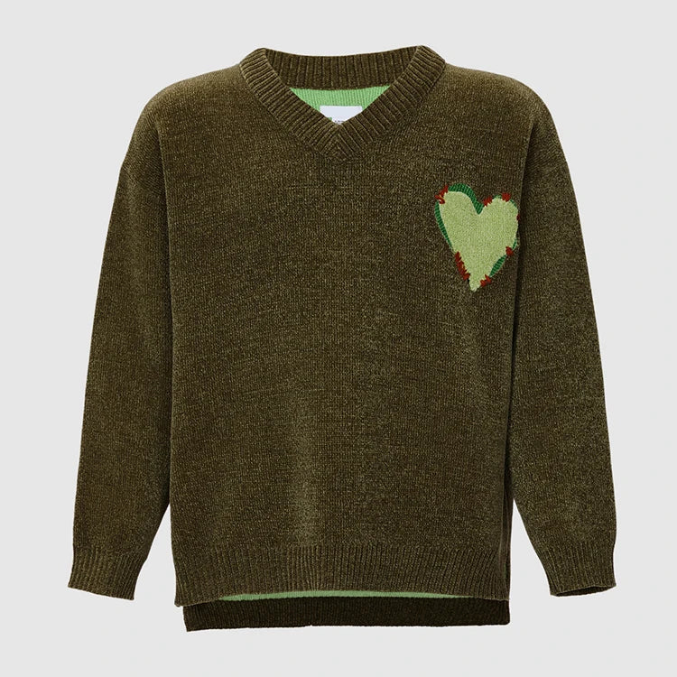 Men's Hot Selling High-quality Pullover Sweater Winter Warm Thickened Sweater Heart-shaped Sweater