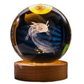 Hot Sale 80mm Crystal Ball With Wood Glow Base Colors Lamplight for Bedroom Night Lamp