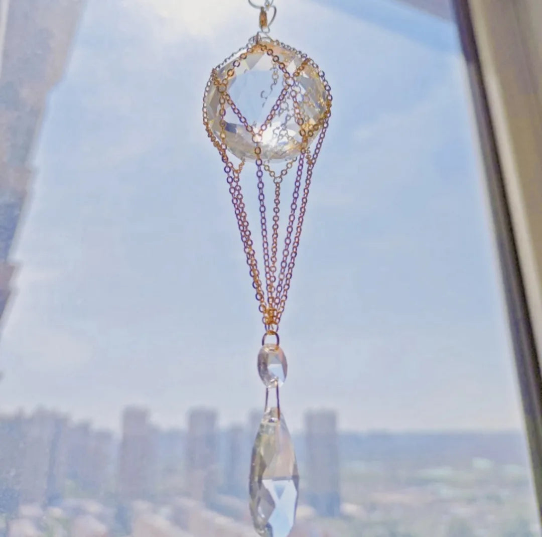 Original Natural Healing Crystal K9 Sun Catcher Handmade Wall Hanging for Home Window Decorations