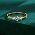 Best Valentines Gift Luxury Rings Jewelry 925 Sterling Sliver Gold Plated Cubic Zirconia Ring for Women