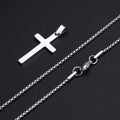 Dina Factory Wholesale Personalized Jewelry Stainless Steel Jewelry Men Jesus Cross Charm Necklace Chain Necklace