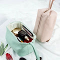 Pu Leather Single Layer Designs Portable Large Travel Toiletry Make up Makeup Cosmetic Bag Pouch Box Case Pack for Men Women