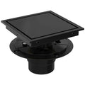 Factory Wholesale 6 Inch Square 304 Stainless Steel Matte Black Tile Insert Floor Drain Vertical Outlet Hidden Shower Drain