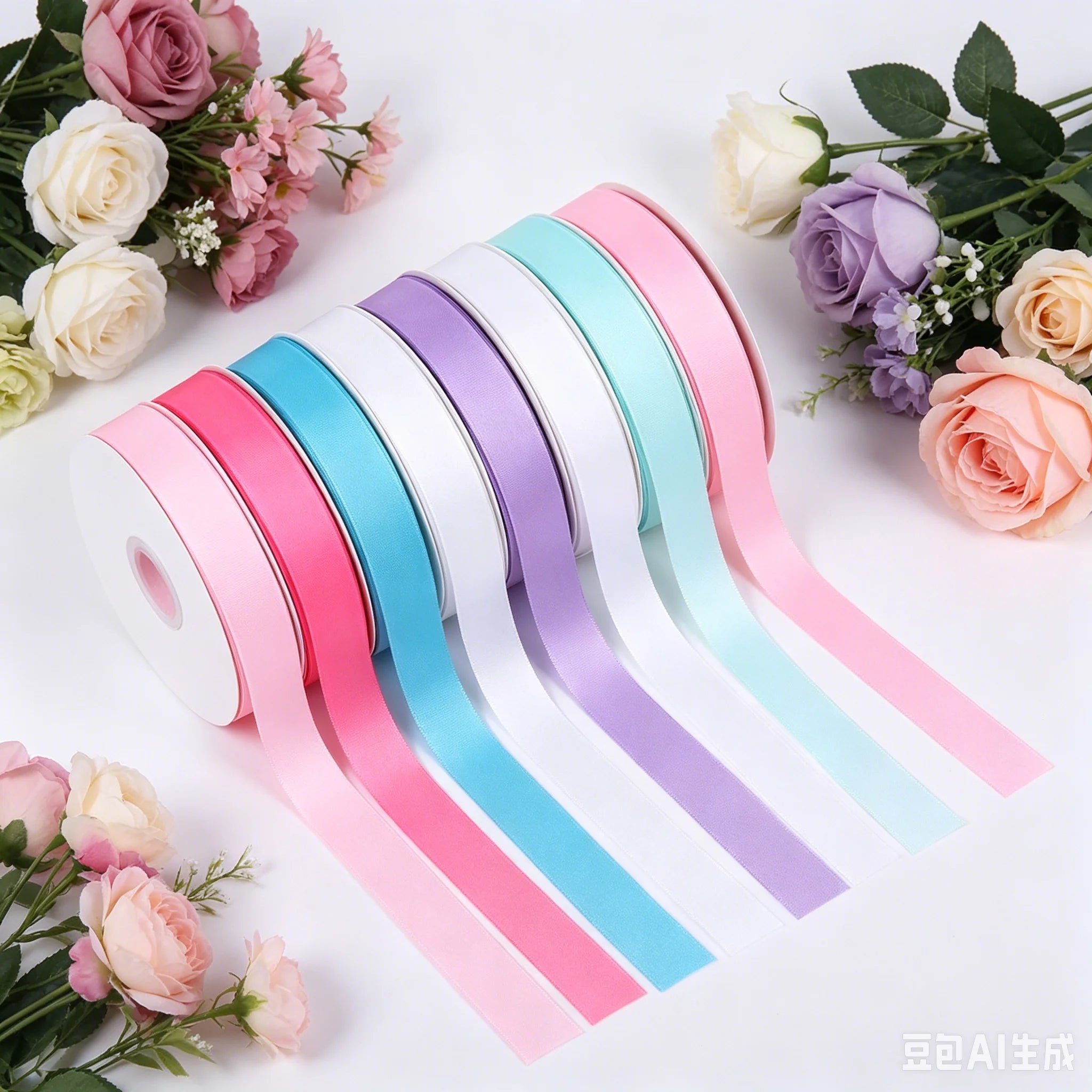 Factory Wholesale Custom Gift Decoration Ribbon pink Decorative Ribbons 38-40mmPrinted Grosgrain Ribbon