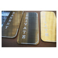 COSUN Modern Office Desk Name Plate Etched Metal Acrylic Sign Brass Finish Uniform Style Easy Installation 1 Year Warranty