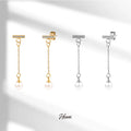 HOVANCI Wholesale Accessories Women Jewelry Anti Allergy 316l Stainless Steel Zircon Pearl Drop Earrings Stud