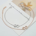 8 Shaped Heart Charm Bracelet Link Chain Adjustable Length Women Hand Jewelry for Wholesale