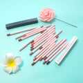 Wholesale 26 Color pink Custom logo Vegan Waterproof Cute  Lipliner with pink Package