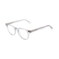 Luxury Custom Logo Retro Men Round Blue Light Computer Acetate Clear Lens Glasses Eyeglasses Frames