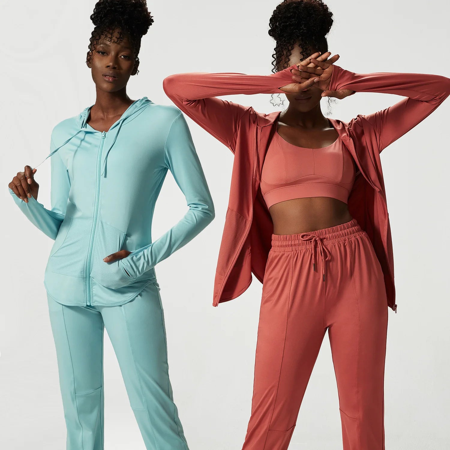 2022 Women 3 Piece Yoga Set Zipper Natural Color Activewear Jogger Seamless Sportswear Fitness Gym Clothing