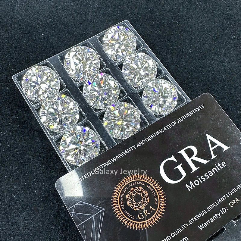 Moissanite Stone Round Brilliant Cut Def Color Loose Gemstones Moissanite Loose Diamonds for Ring Jewelry Making