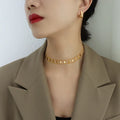 New Trendy Jewelry Stainless Steel Small Sparkle Thin Chain Chokers Necklace for Women