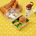 Aohea 304 Stainless Steel Bento Box Office Worker Insulated Steel Lunch Box Kids Lunchbox Keep Warm