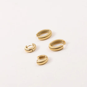 Fashion Jewelry Ladies Earrings Wholesale Bulk Ridge Hoops Women Costume Jewelry Wholesale Fashion Jewelry Earrings Gold