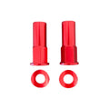 Pair of Red Tire Lock Nuts Model DS88.5095R-7030 Made in Italy for High Visibility and Improved Safety
