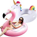 Swimming Toys 42'' Inflatable Durable Pool Floats Flamingo Unicorn Swim Tube Rings EN71 Certified for Kids